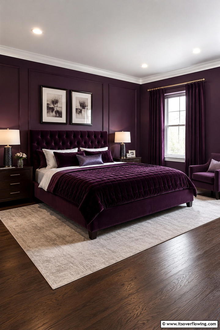 Intimate Plum Space - 30 Purple Bedroom Ideas for a Dreamy and Relaxing Retreat