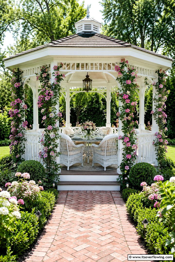 Inviting Garden Gazebo Dining - 30 Inviting Outdoor Dining Area Ideas for Al Fresco Meals