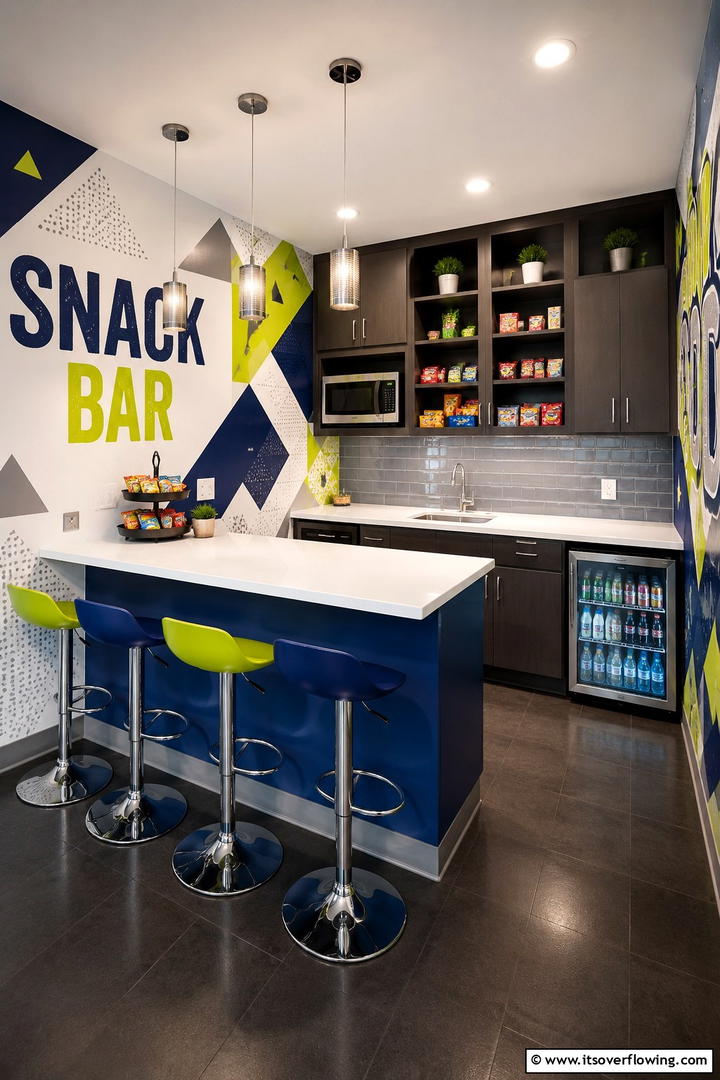 Inviting Snack Bar - 30 Teen Hangout Room Ideas for Modern & Functional Spaces
