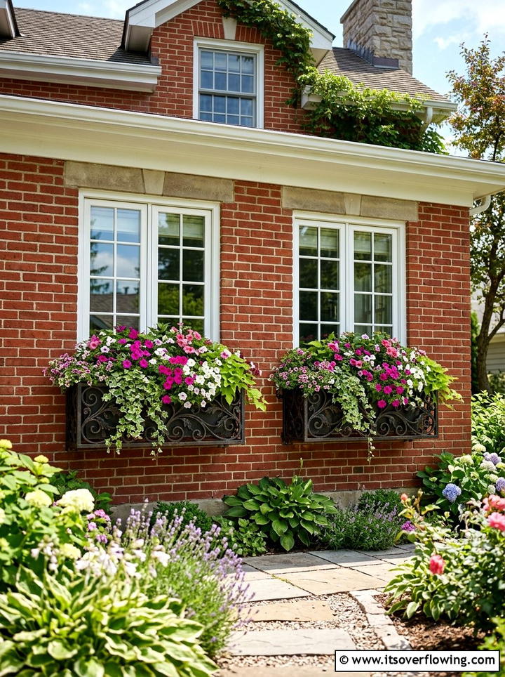 Iron Window Box Planter - 25 garden decor ideas with metal art