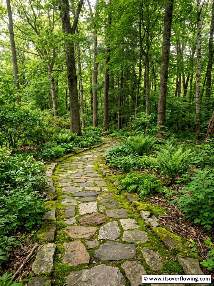 Irregular Fieldstone Walkway - 25 small garden ideas with pavers