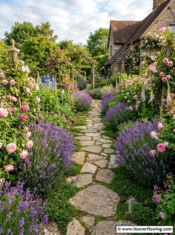 Irregular Flagstone Garden Path - 25 backyard decorating ideas with stepping stones