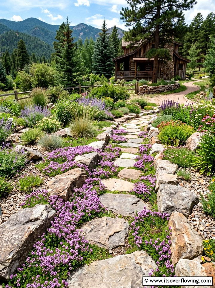 Irregular Stone Path - 25 backyard ideas with stepping stones