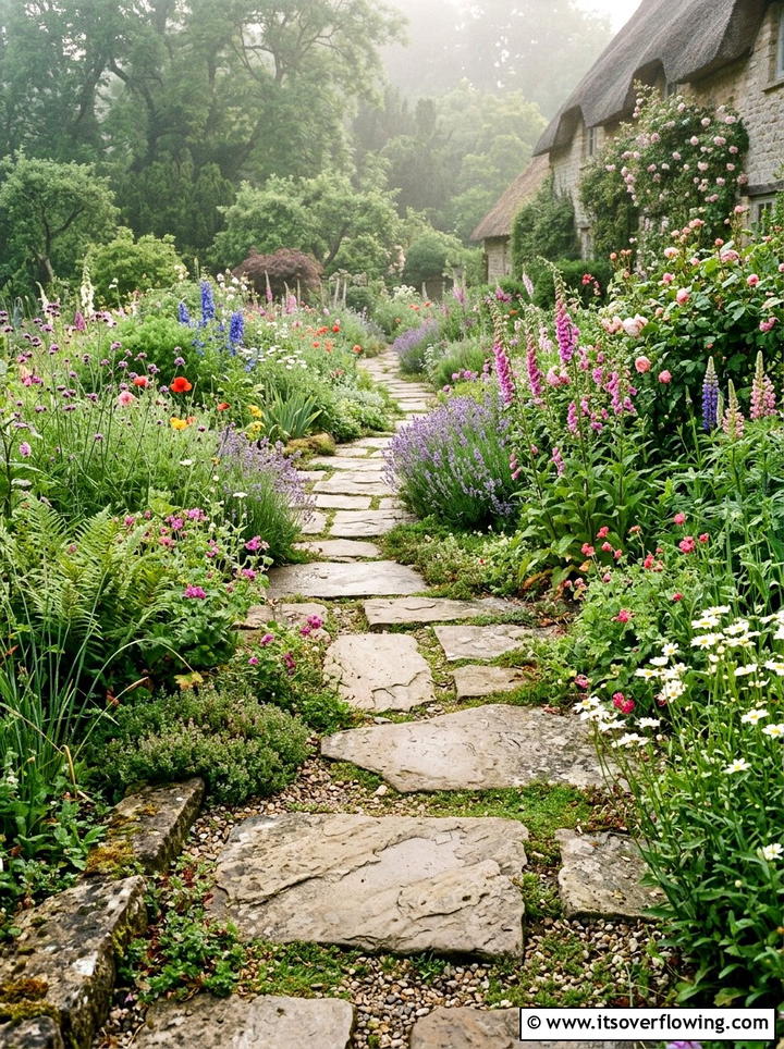 Irregular stepping stone layout - 25 garden decor ideas with stepping stones