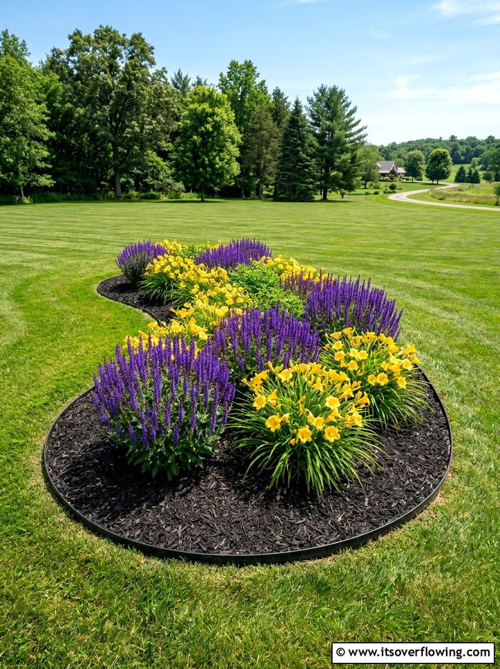 Island Mulch Bed - 25 backyard ideas with mulch beds