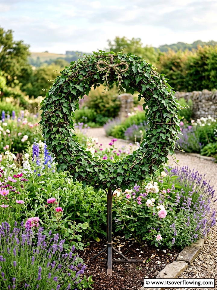 Ivy Topiary Frame - 25 creative garden ideas with topiary shapes