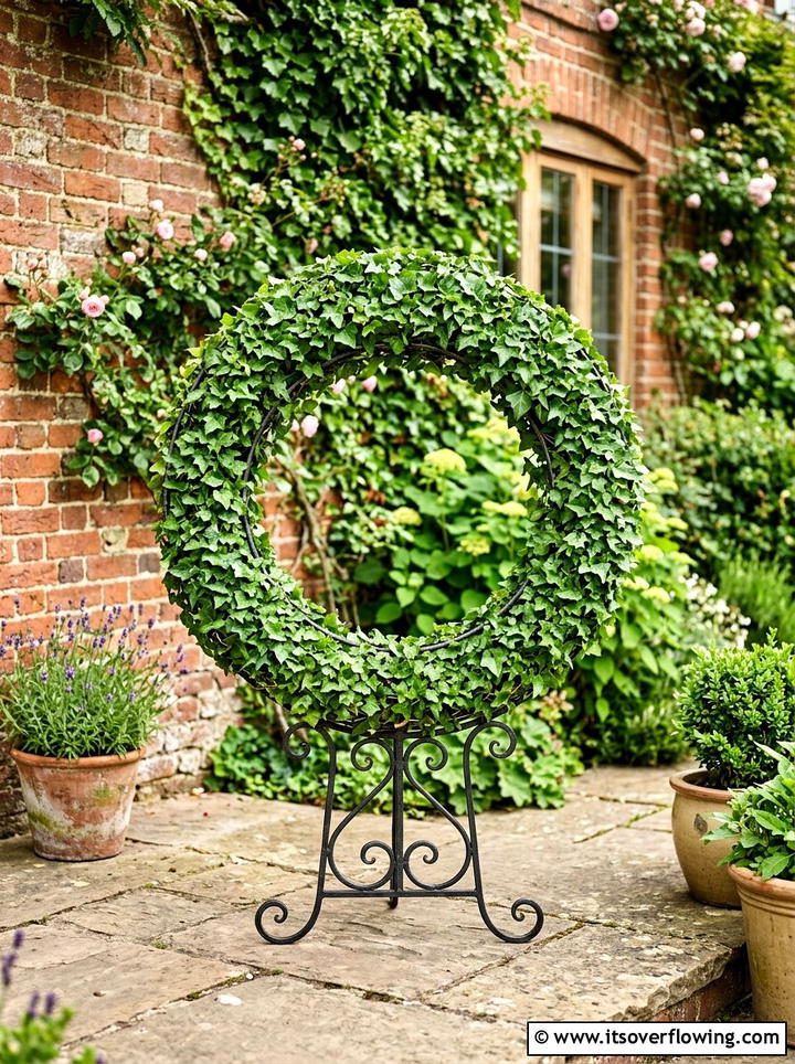 Ivy topiary frame - 25 front porch ideas with topiaries