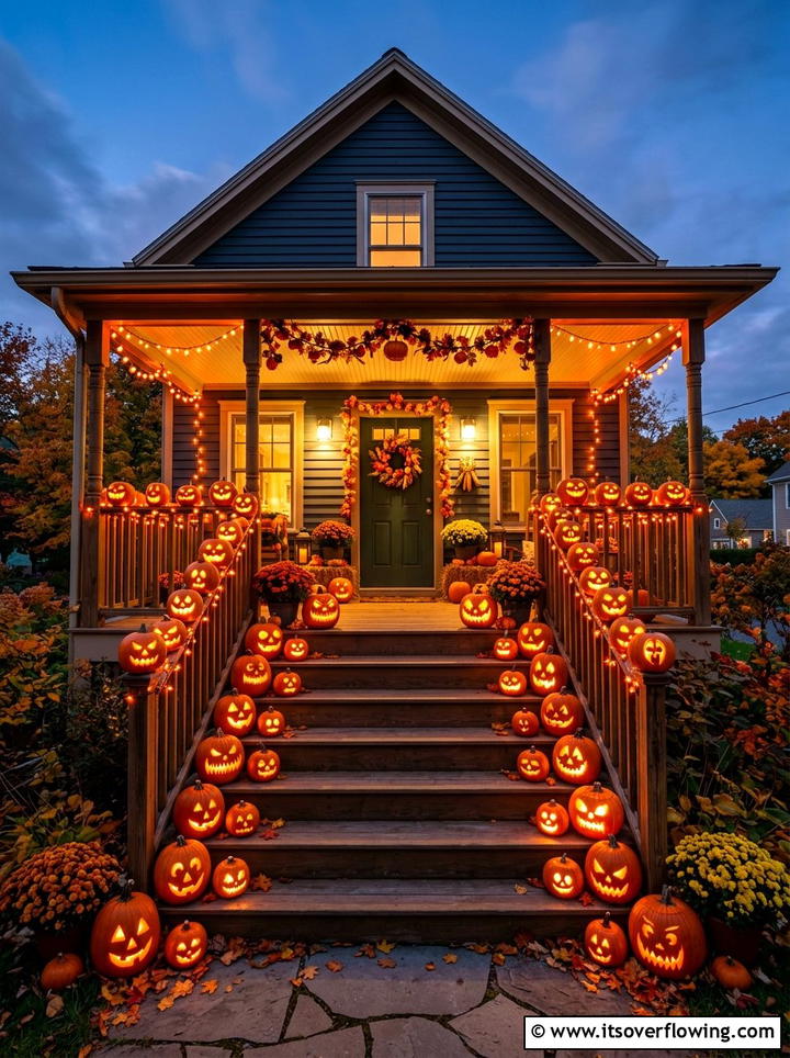 Jack O Lantern Porch - 25 front porch decor ideas for halloween