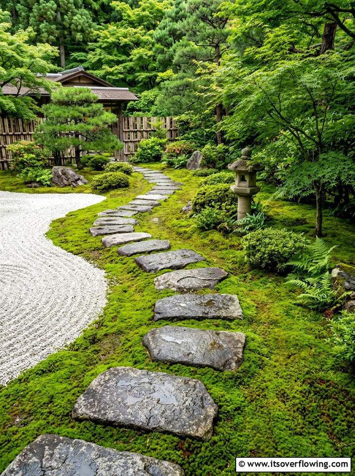 Japanese Garden Stone Path - 25 garden ideas with pathways