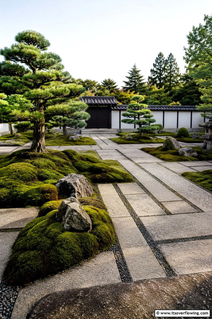 Japanese Inspired Layout - 30 Parterre Garden Ideas for Elegant Outdoor Spaces