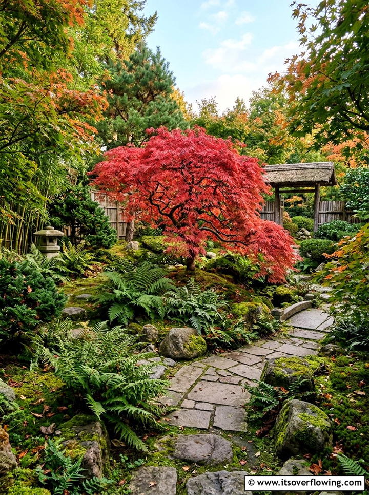 Japanese Maple Garden - 25 garden design ideas with woodland plants