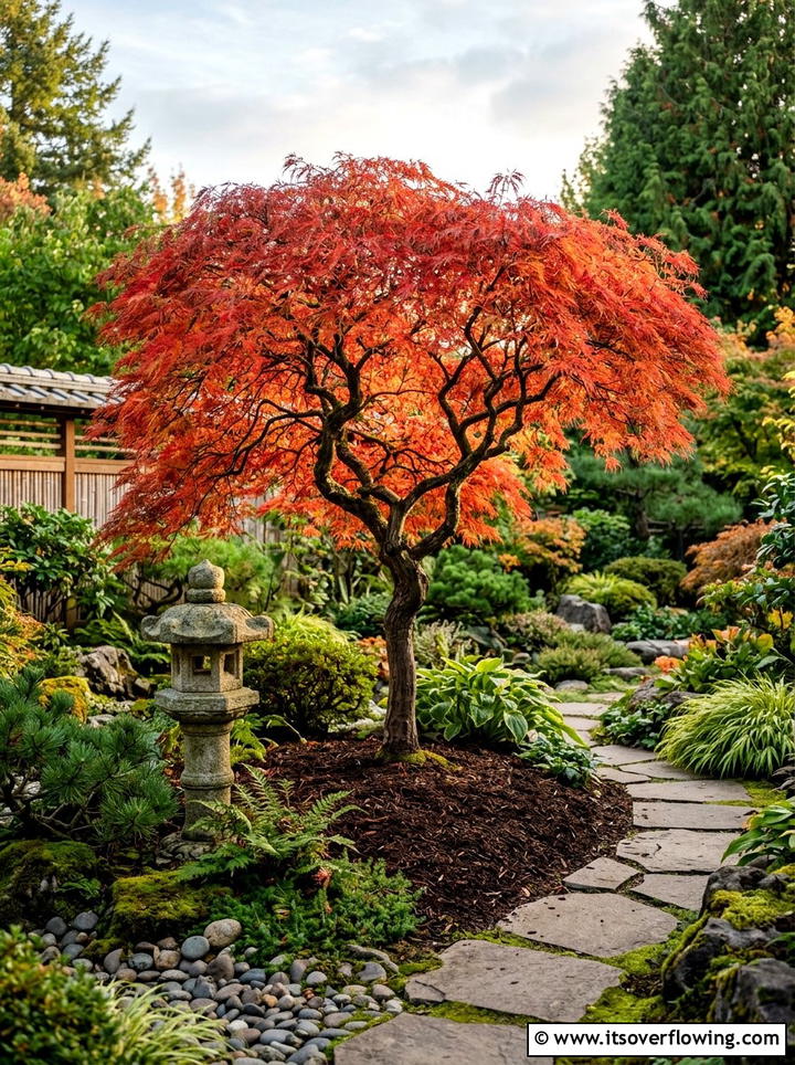 Japanese Maple Tree - 25 backyard ideas with zen style