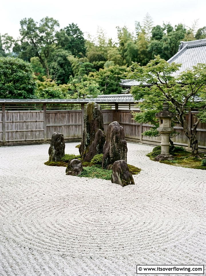 Japanese Rock Garden - 25 backyard decorating ideas with gravel zones