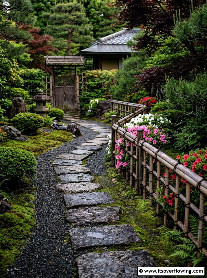 Japanese Stone Garden Walkway - 25 small garden ideas with narrow pathways
