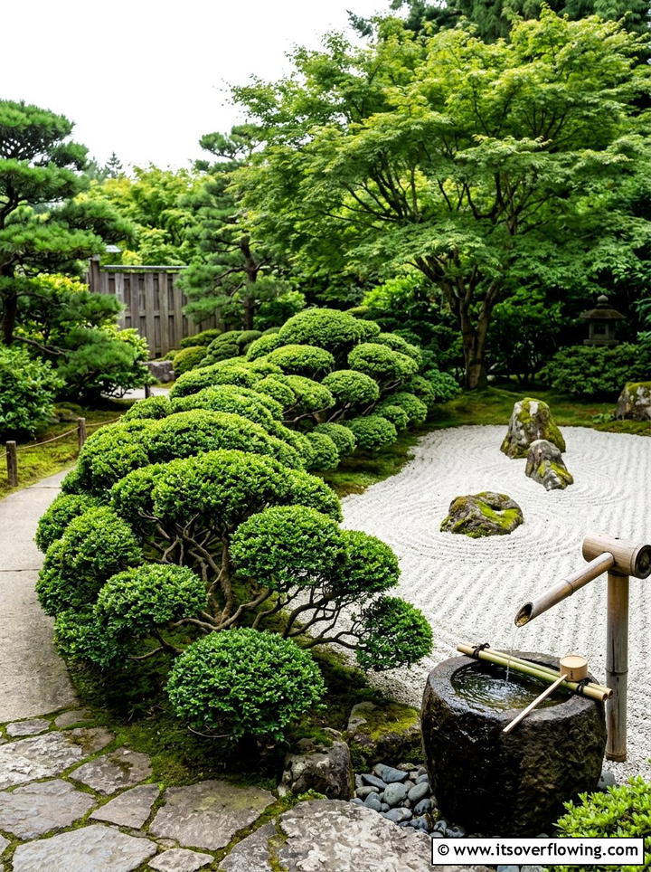 Japanese Style Garden Hedge - 25 backyard ideas with hedges
