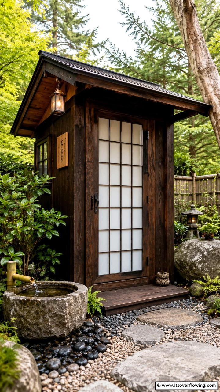 Japanese Zen Aesthetic - 20 Outhouse Design Ideas for Modern and Rustic Homes