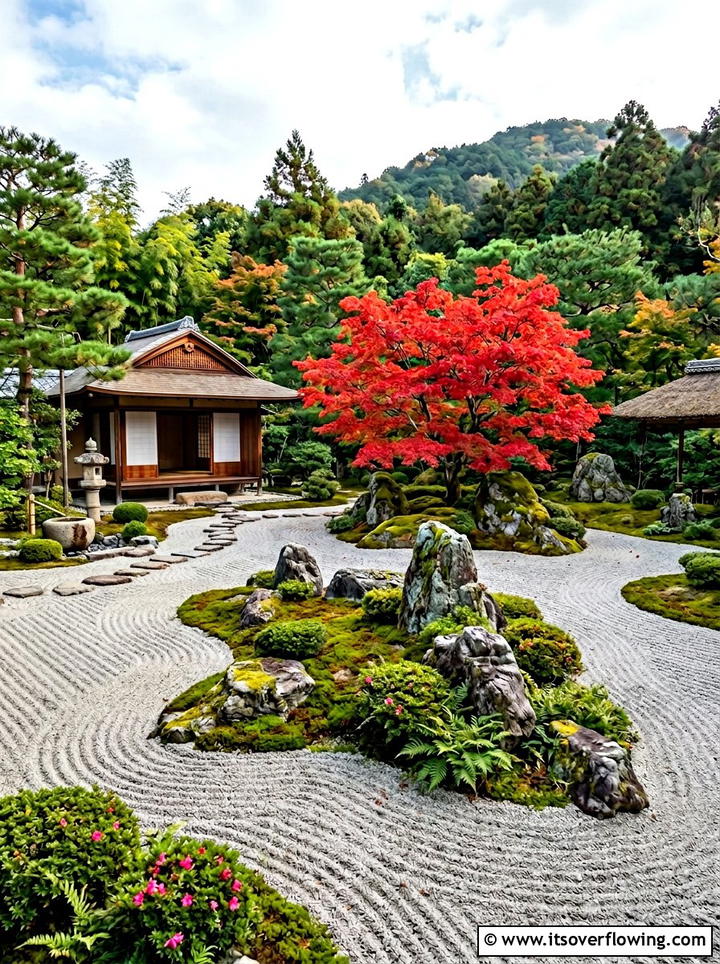 Japanese Zen Garden - 25 small garden ideas with layered plants