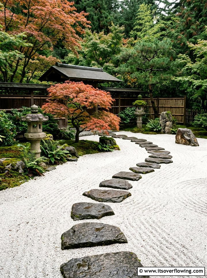 Japanese Zen Garden - 25 garden design ideas with pathways