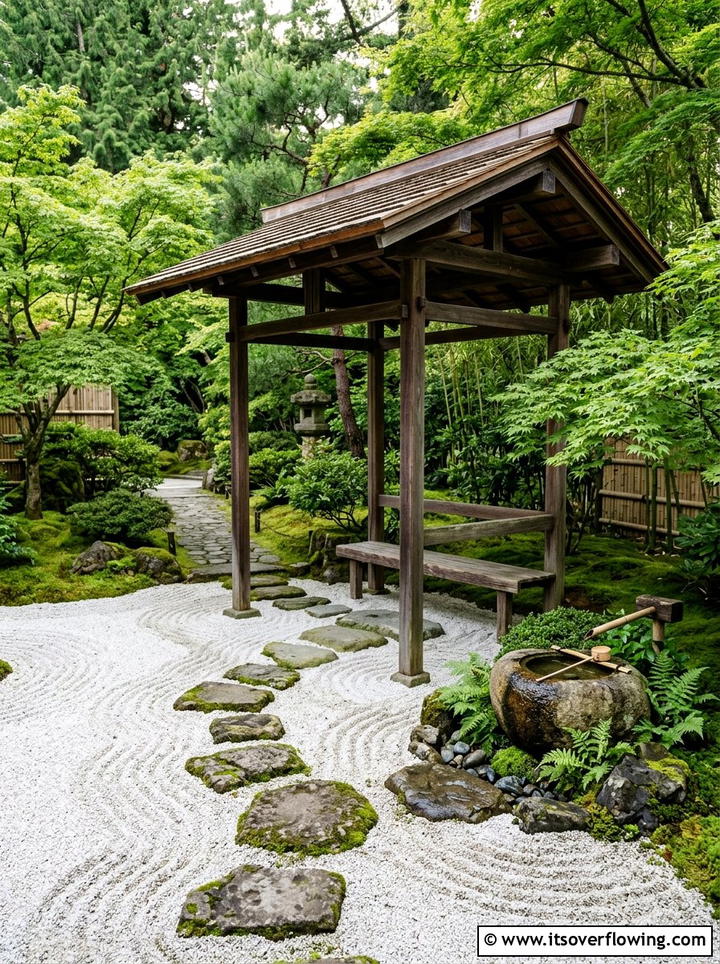 Japanese Zen Garden Arbor - 25 garden ideas with arbors