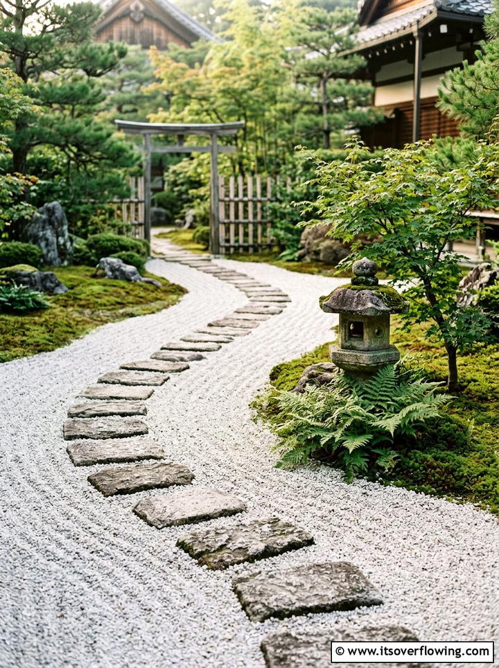 Japanese Zen Garden Path - 25 garden ideas with stepping stones