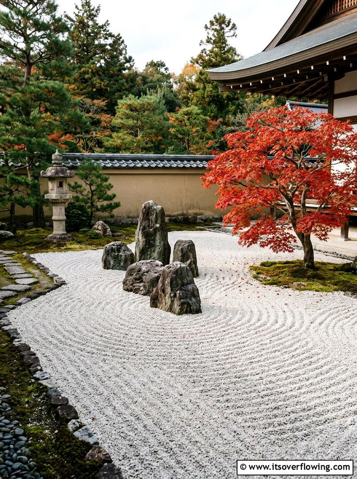 Japanese Zen Garden Stones - 25 backyard decorating ideas with stepping stones