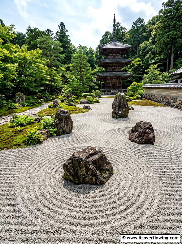 Japanese Zen Rock - 25 garden design ideas with repetition