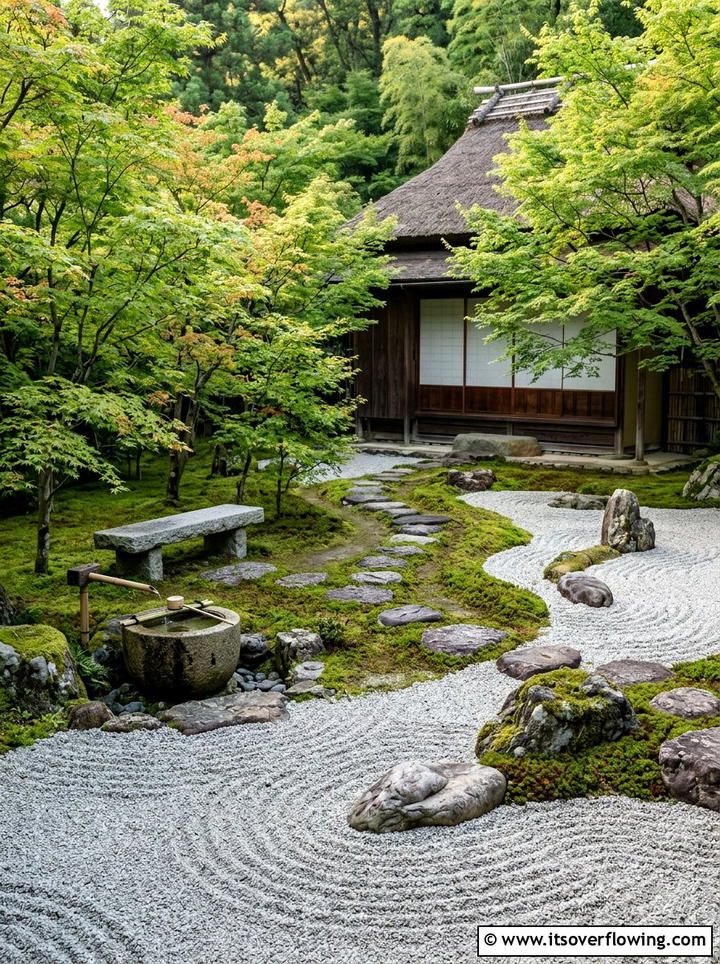 Japanese Zen Tea Space - 25 creative garden ideas with tea gardens