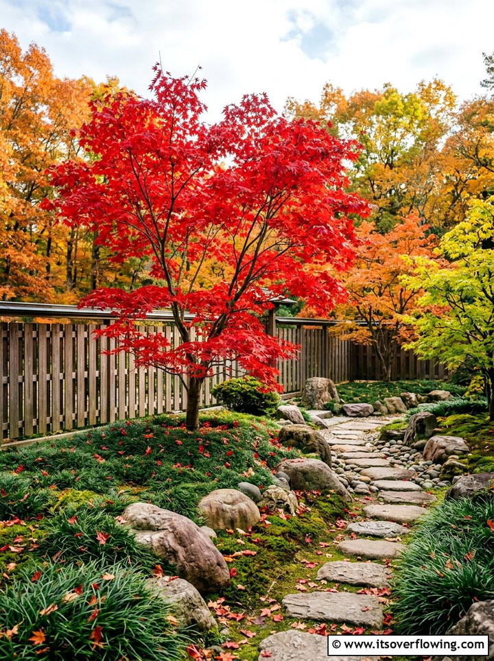 Japanese maple landscape - 25 garden design ideas