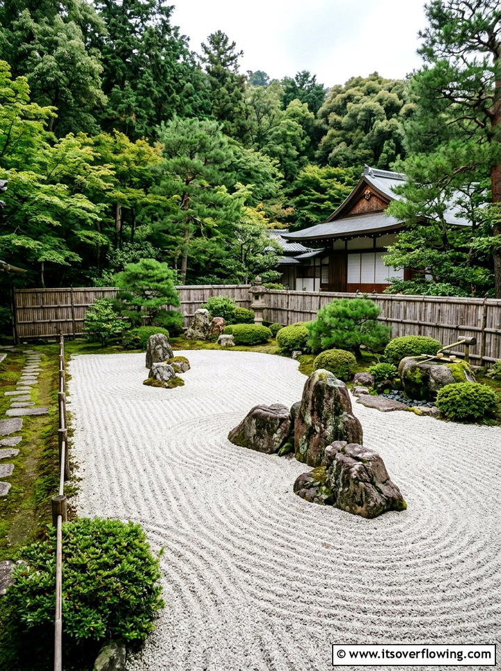 Japanese zen garden - 25 backyard ideas with rocks