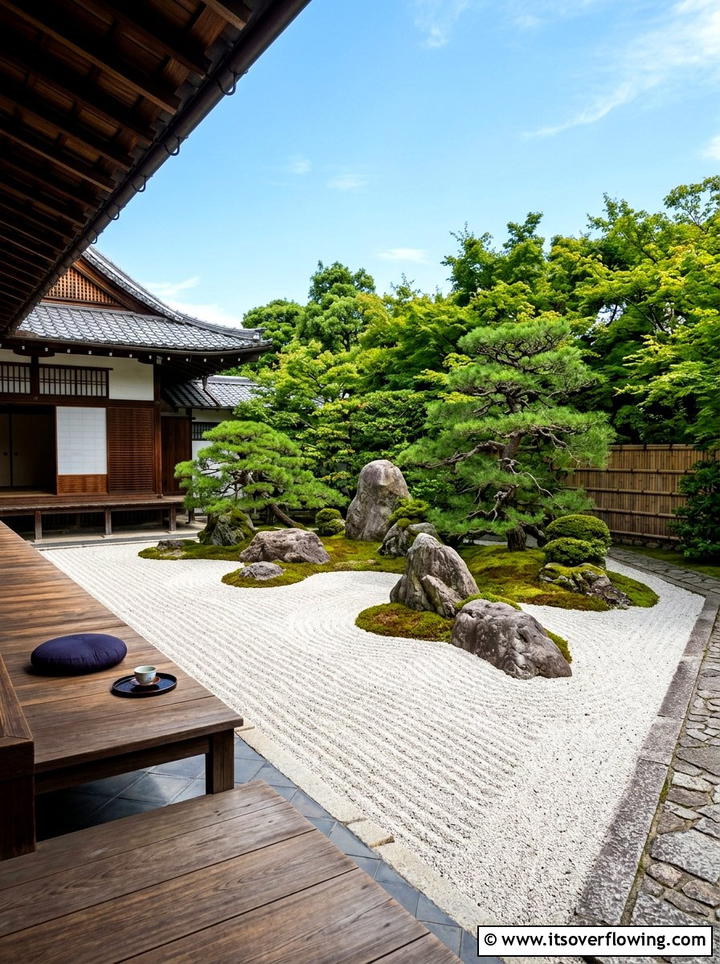 Japanese zen garden - 25 creative garden ideas with outdoor reading spaces