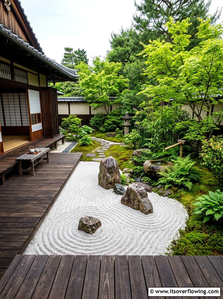 Japanese zen patio - 25 garden ideas with patio