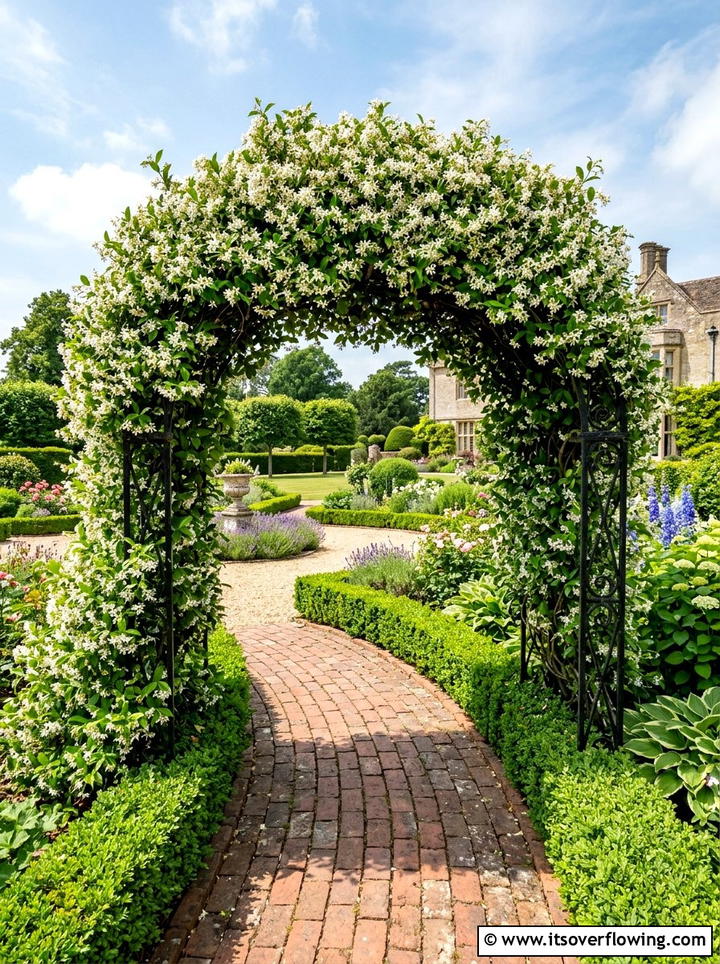 Jasmine Garden Archway - 25 creative garden ideas with trellis tunnel