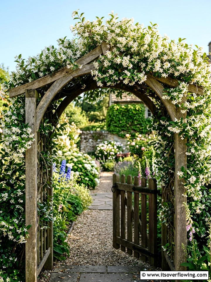 Jasmine climbing trellis - 25 creative garden ideas with sensory planting