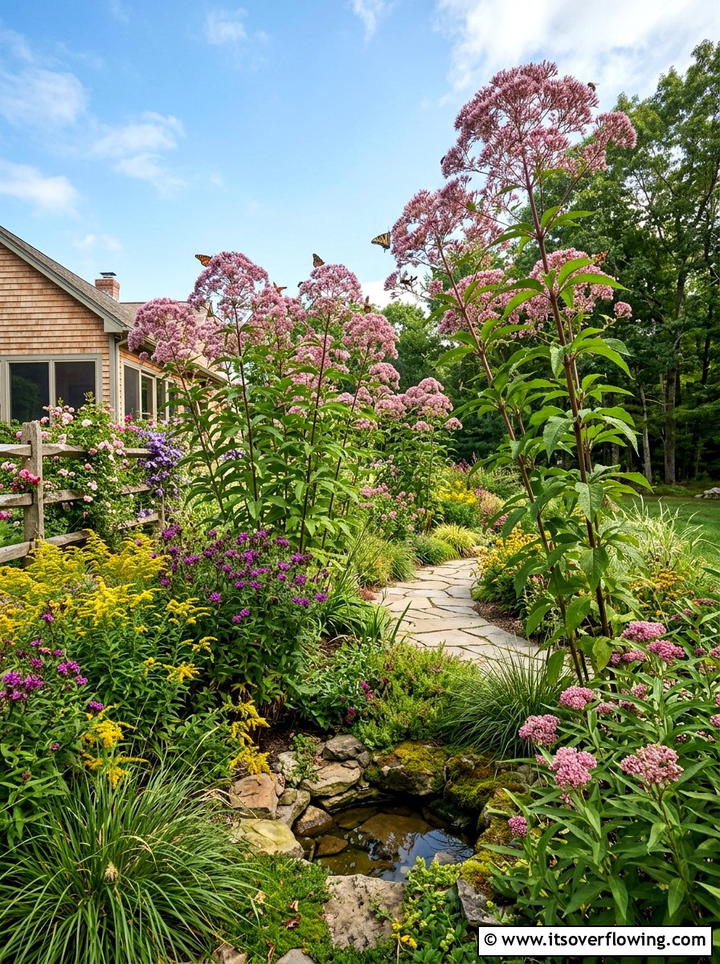 Joe pye weed garden - 25 garden ideas for butterflies