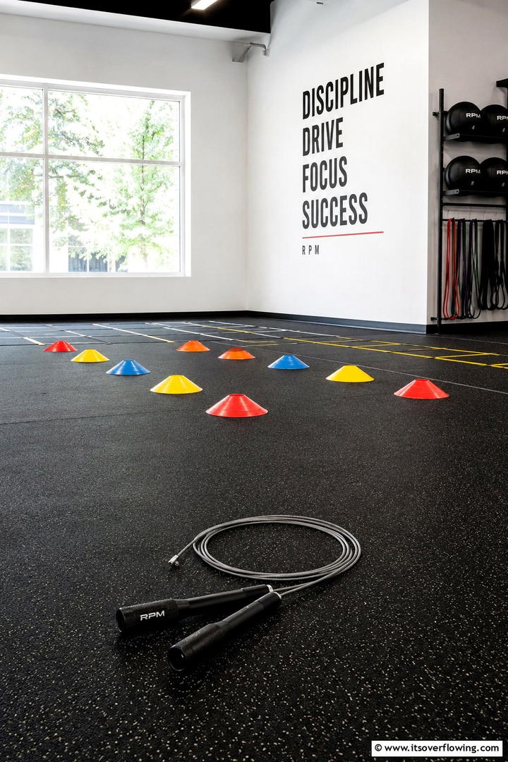 Jump Rope and Agility Area - 30 Small Home Gym Ideas for Compact Fitness Spaces