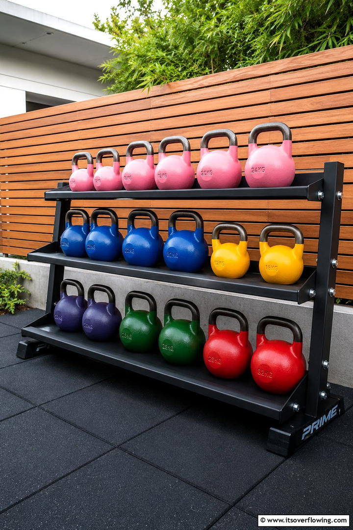 Kettlebell Workout Corner - 30 Outdoor Gym Ideas to Create a Fresh Air Fitness Zone