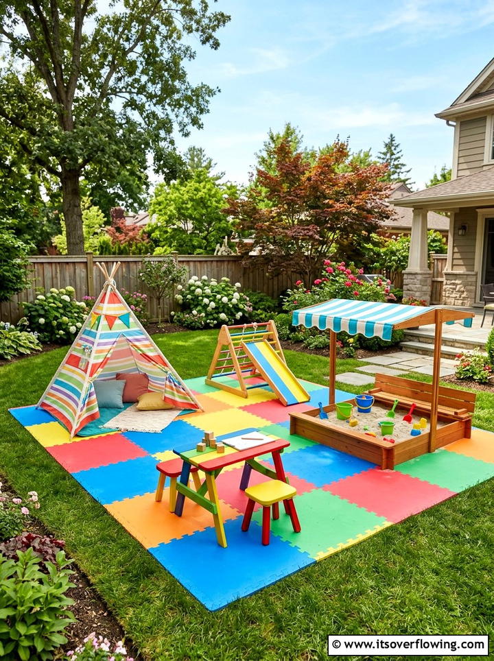 Kid Friendly Play Zone - 25 backyard ideas for rental homes