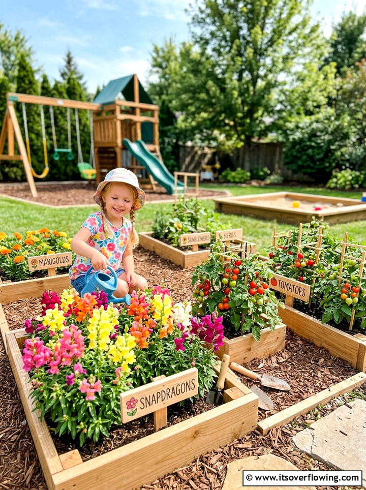 Kid Friendly Pocket Garden - 25 creative garden ideas with pocket planters