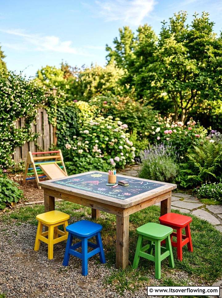 Kids Outdoor Table - 25 upcycled garden ideas with old tables