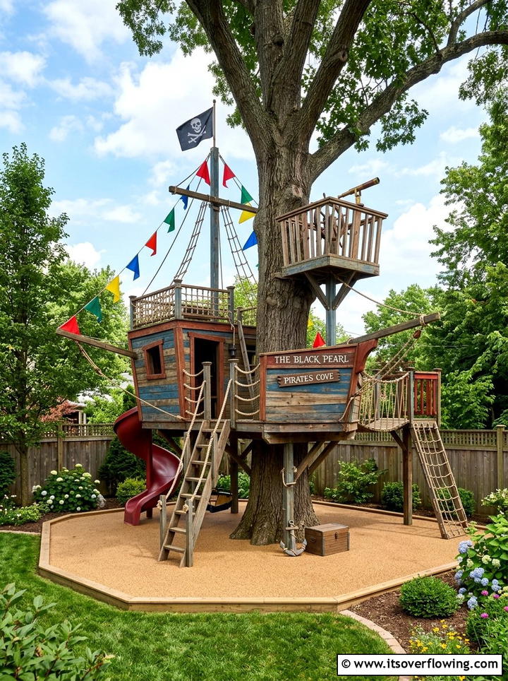 Kids Play Treehouse - 25 backyard ideas with treehouse