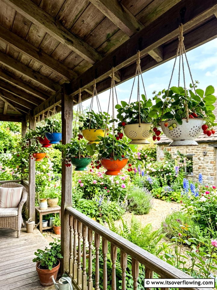 Kitchen Colander Basket - 25 reusing old things ideas for porch