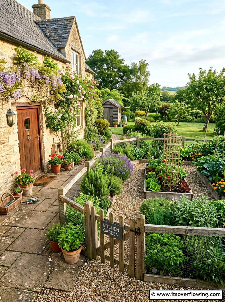 Kitchen Garden Layout - 25 garden ideas with herbs