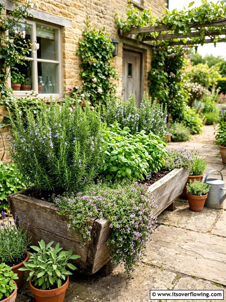 Kitchen Herb Garden - 25 small garden ideas with layered plants