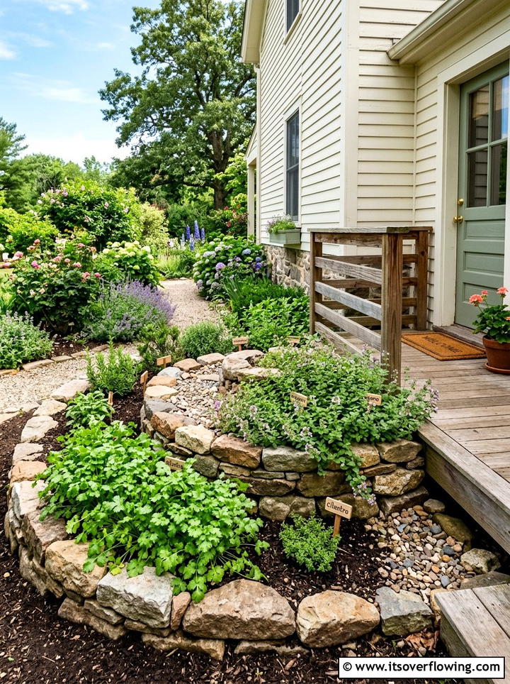 Kitchen Herb Spiral - 25 creative garden ideas with spiral herb beds