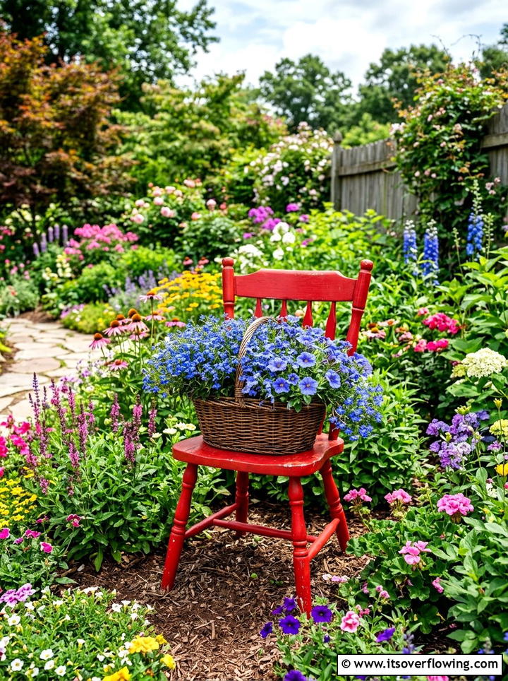 Kitchen chair planter - 25 upcycled garden ideas on a budget