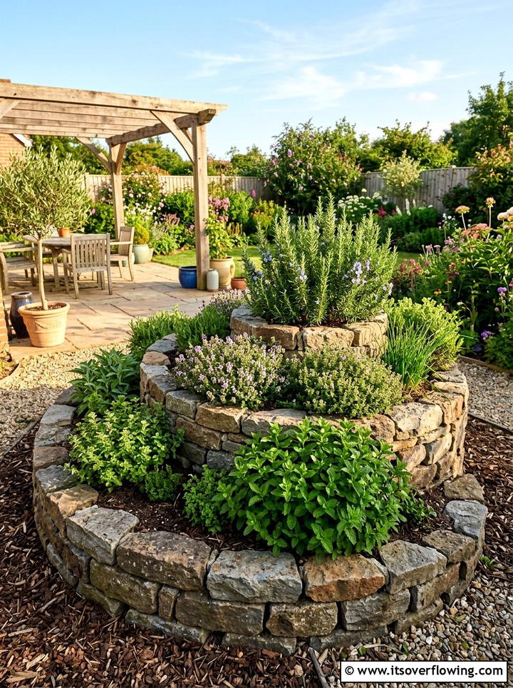 Kitchen herb spiral - 25 garden design ideas with edible plants
