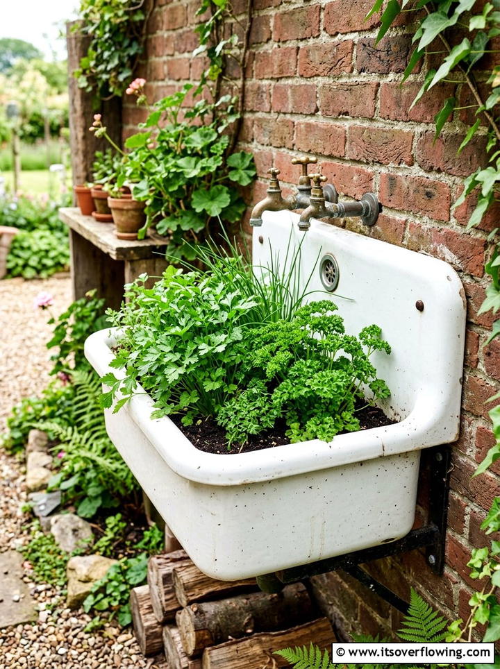 Kitchen sink planter - 25 upcycled garden ideas diy