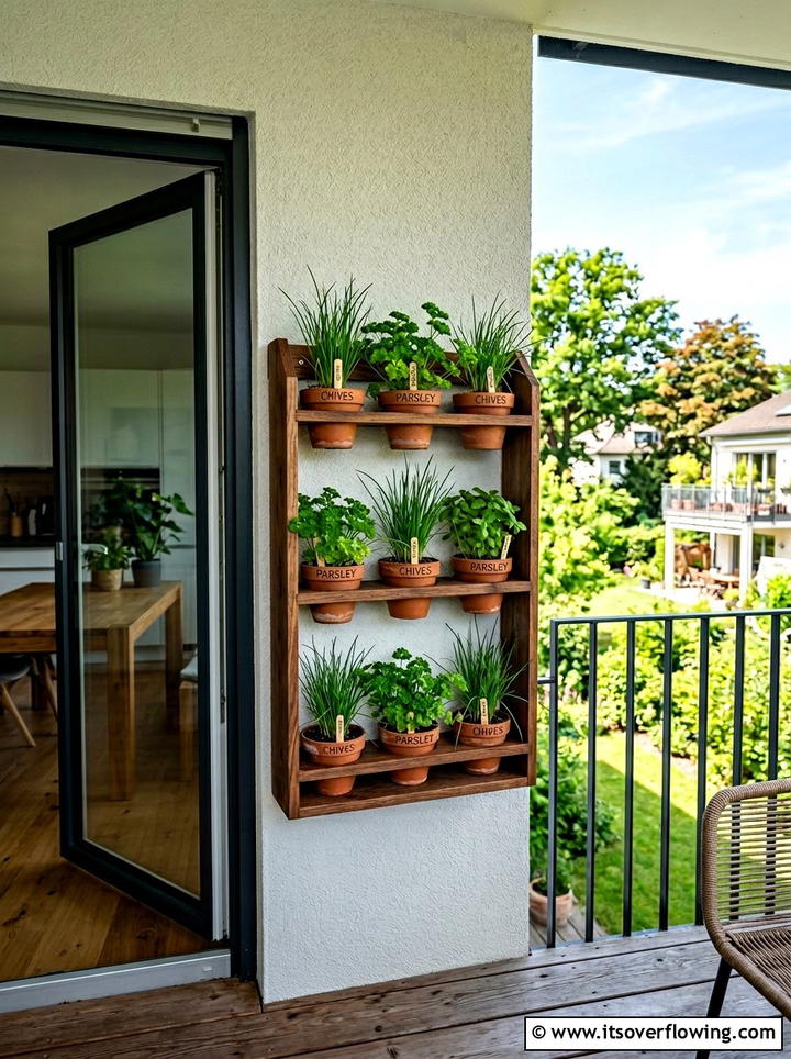 Kitchen spice rack herb garden - 25 upcycled garden ideas for balconies