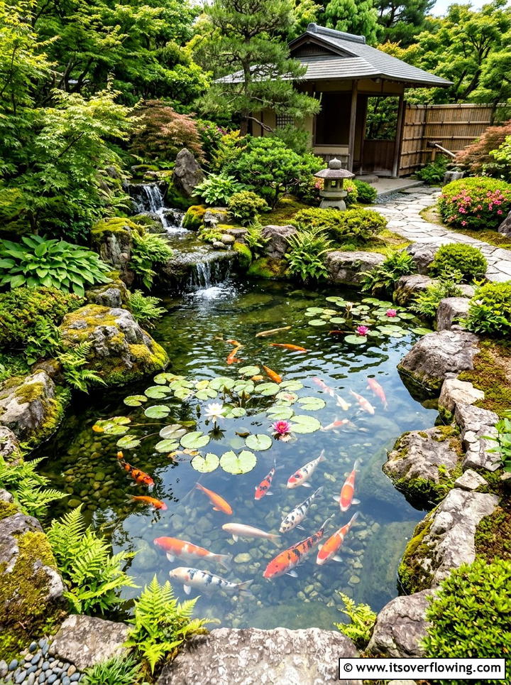 Koi Fish Pond - 25 garden ideas for zen spaces