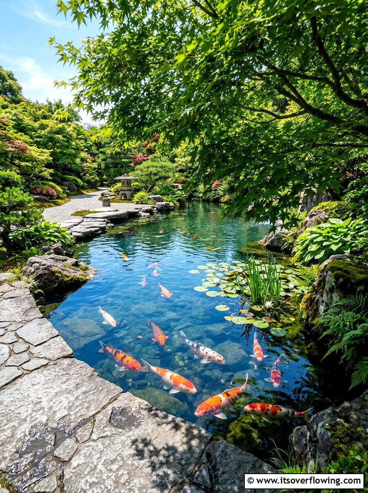 Koi Pond - 25 garden ideas for japanese style